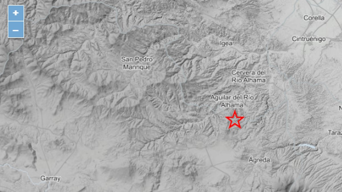Señalización del temblor por el IGN.