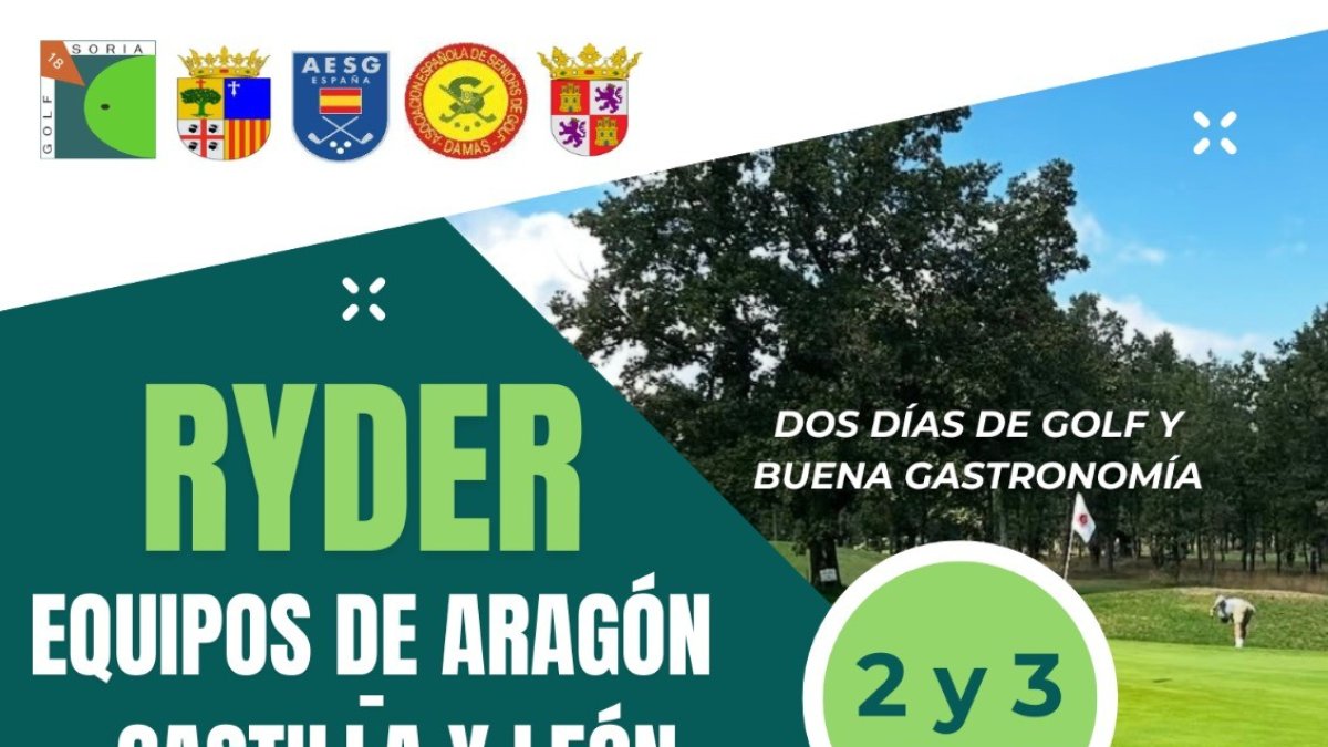 Cartel del torneo de principios de abril en el Club de Golf Soria.