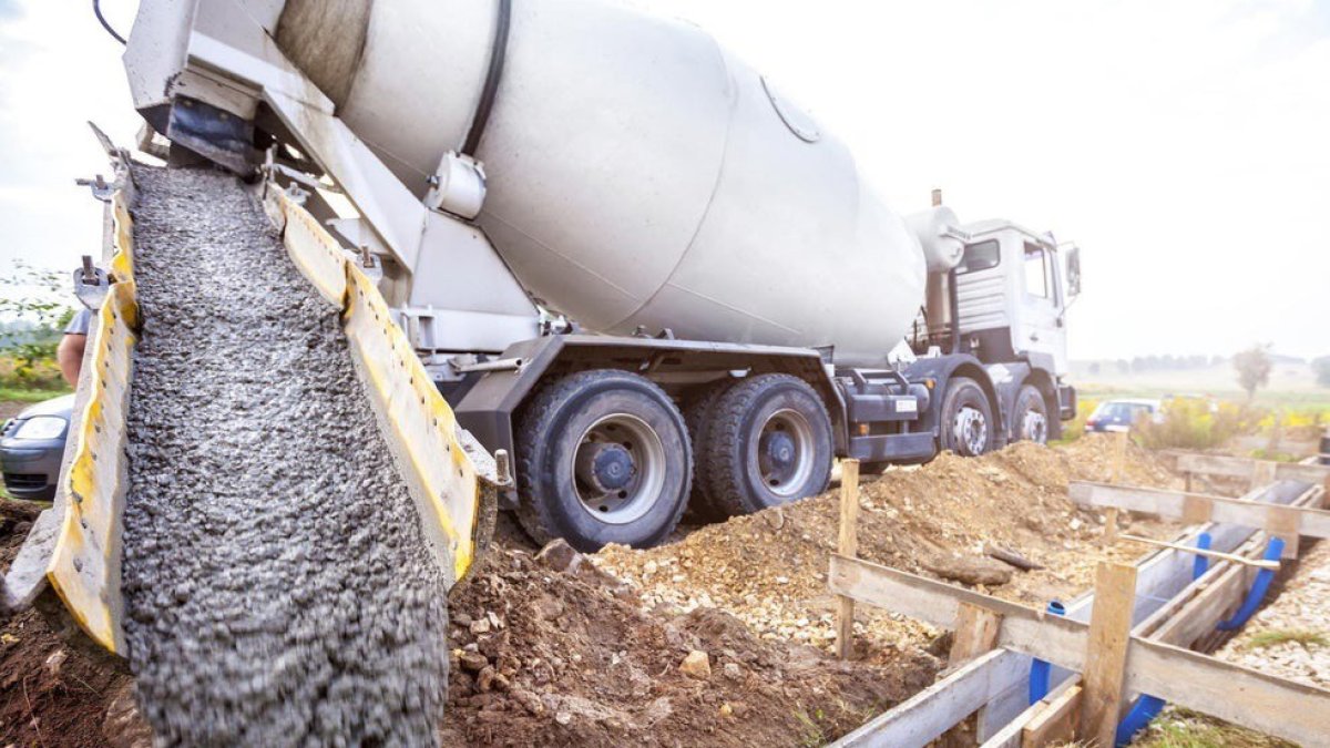 Descarga de hormigón.