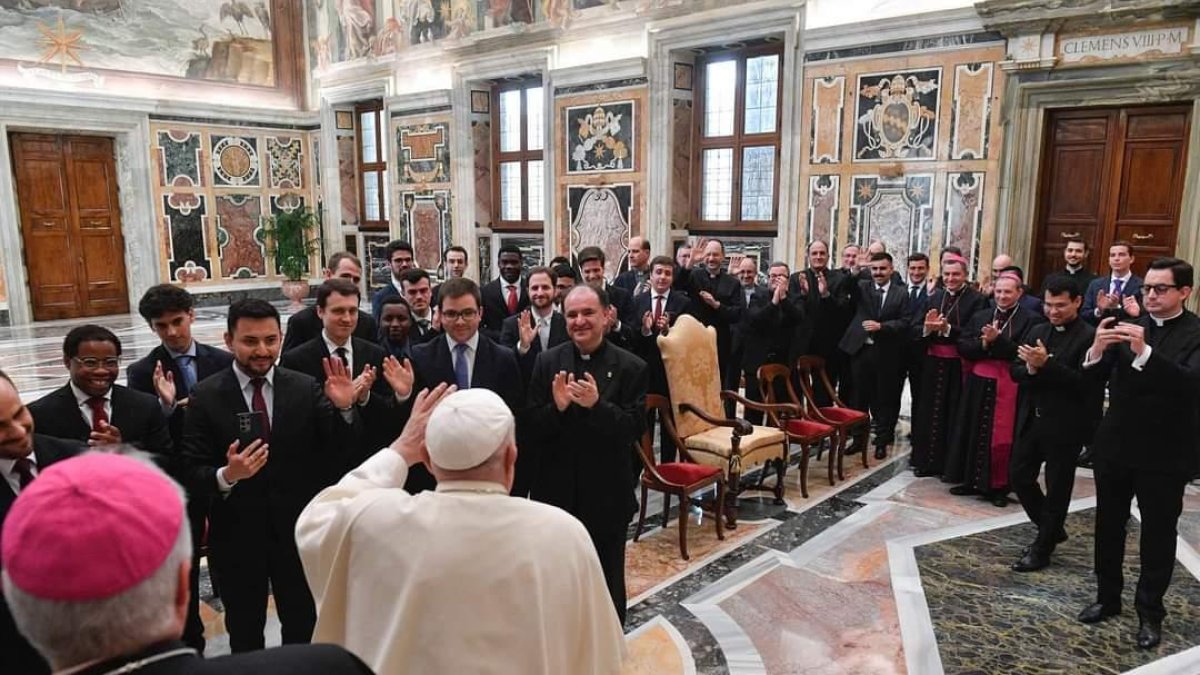 Seminaristas de Osma Soria con el Papa.