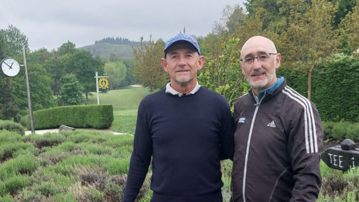 José Javier Sainz y Alfonso de Miguel durante el Campeonato de España sénior de dobles.