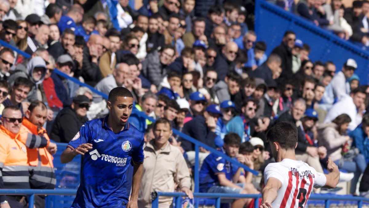 Ismael Bekhoucha durante un encuentro con el Getafe.