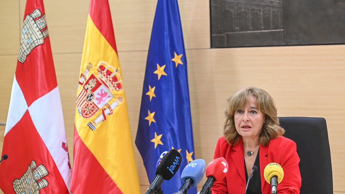La presidenta del Tribunal Superior de Justicia de Castilla y León (TSJCyL), Ana del Ser, presenta la Memoria Judicial de 2024.