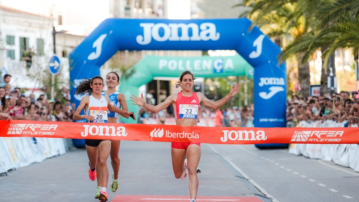 Marta Pérez durante su participación y conquista del Nacional de la milla en Pollença