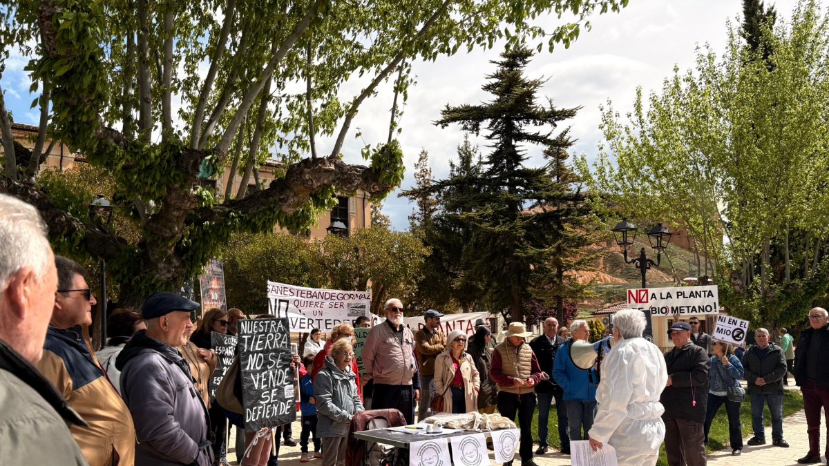 Participantes en una movilización en San Esteban.