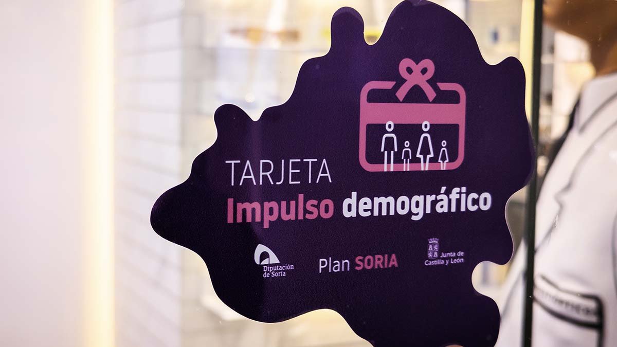 Tarjeta del cheque bebé que concede la Diputación de Soria.