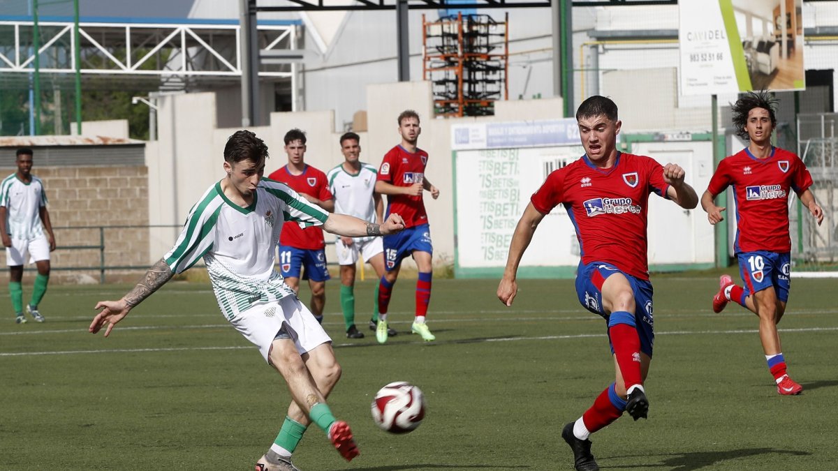 Imagen del partido en Valladolid que se decidía para el Numancia B en el último minuto.