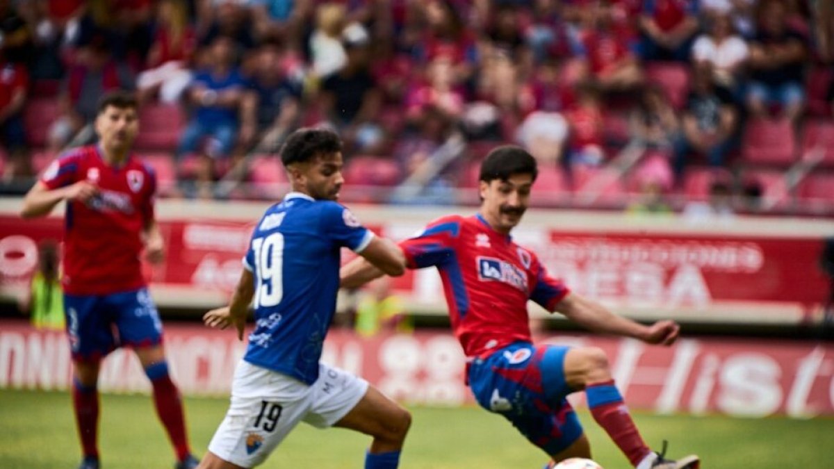 Moha en el encuentro del pasado domingo junto con el numantino Sanchidrián