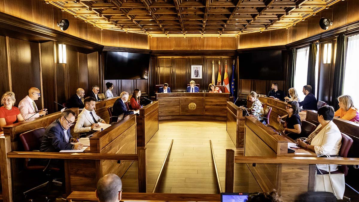Un momento del pleno municipal.