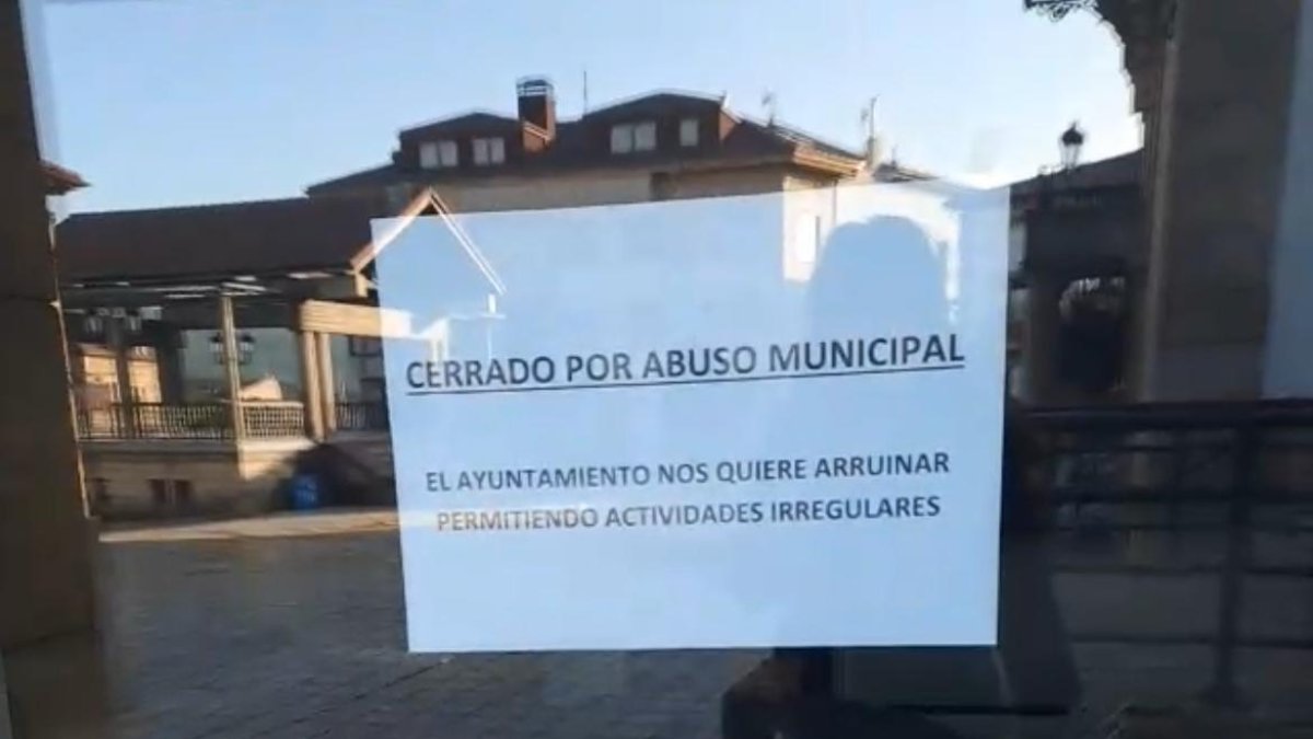 Cartel que figuraba en algunos bares.
