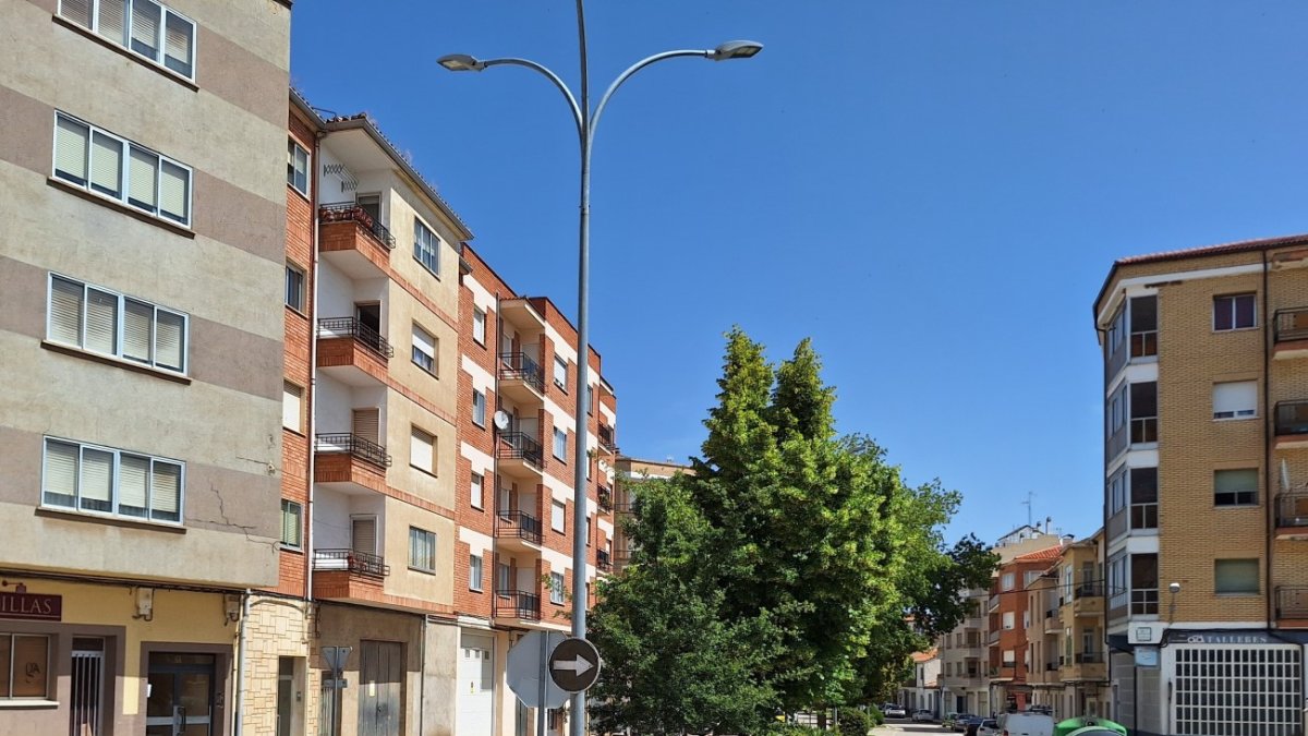 Zona por la que discurrirá el carril bici de Almazán.