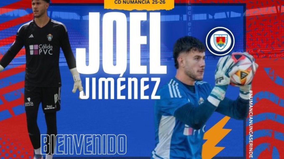 El Numancia anuncia el fichaje del portero Joel Jiménez.