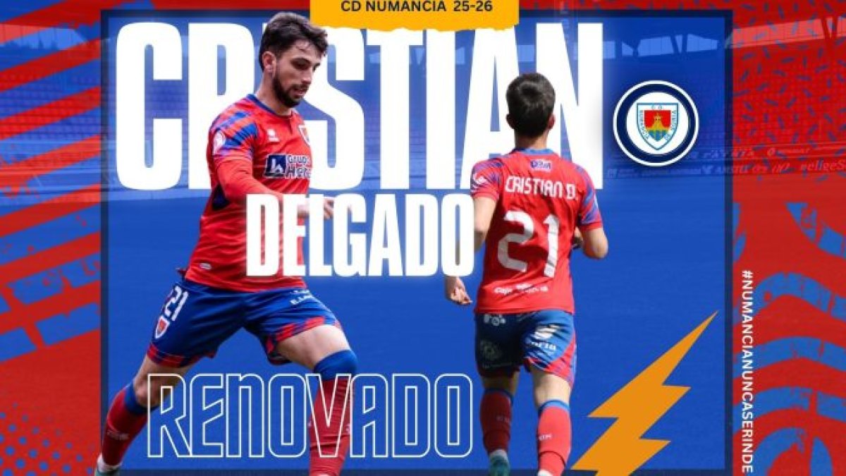 Cristian Delgado seguirá un año más como numantino.