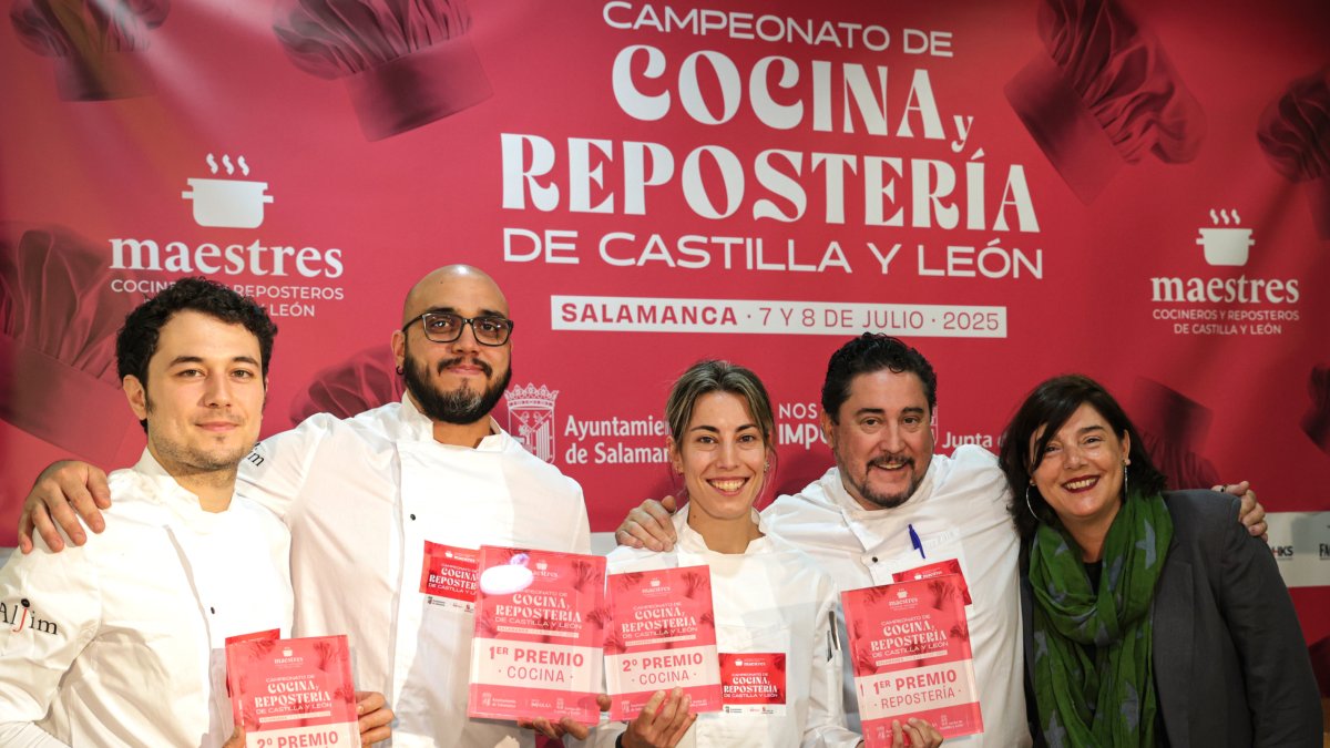 Los ganadores del Campeonato de Castilla y León de cocina y repostería.