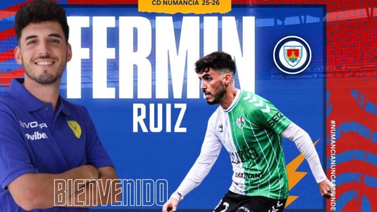 Fermín Ruiz reforzará la defensa del Numancia en el costado izquierdo.