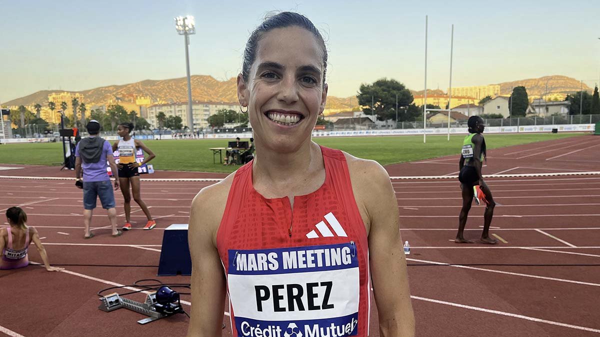 Marta Pérez tras su participación en el mitin de Marsella.