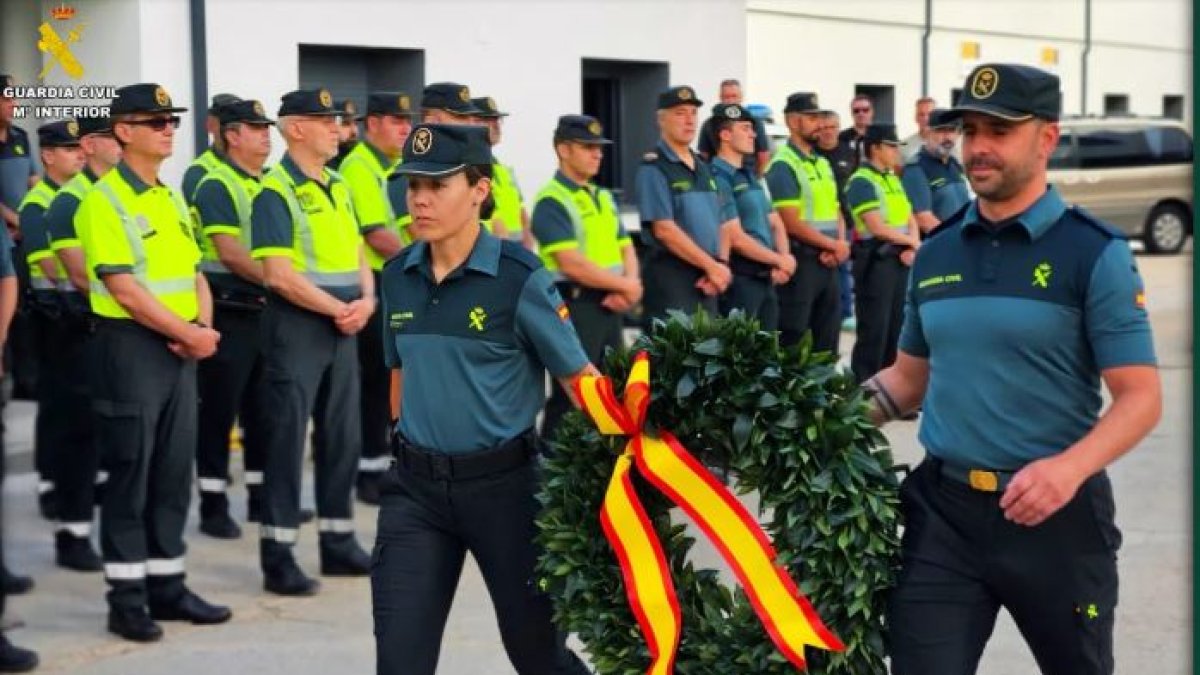 Acto celebrado en el patio de armas de la Guardia Civil de Soria