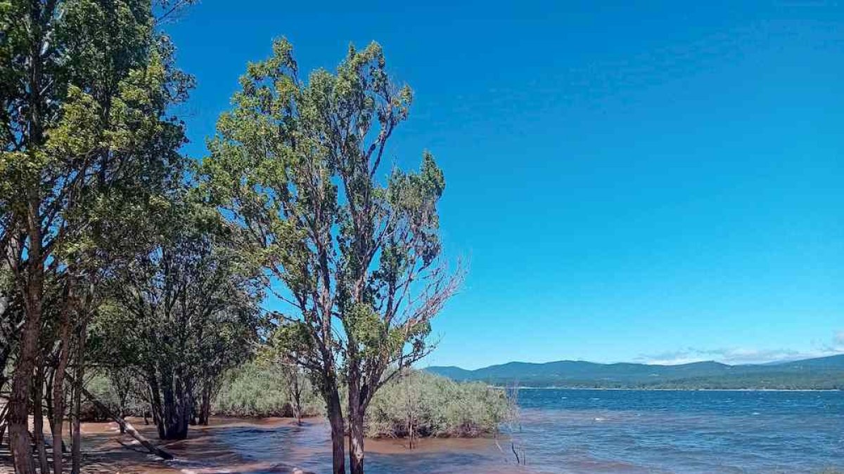 Embalse de la Cuerda del Pozo en una de las últimas mañanas frescas de verano