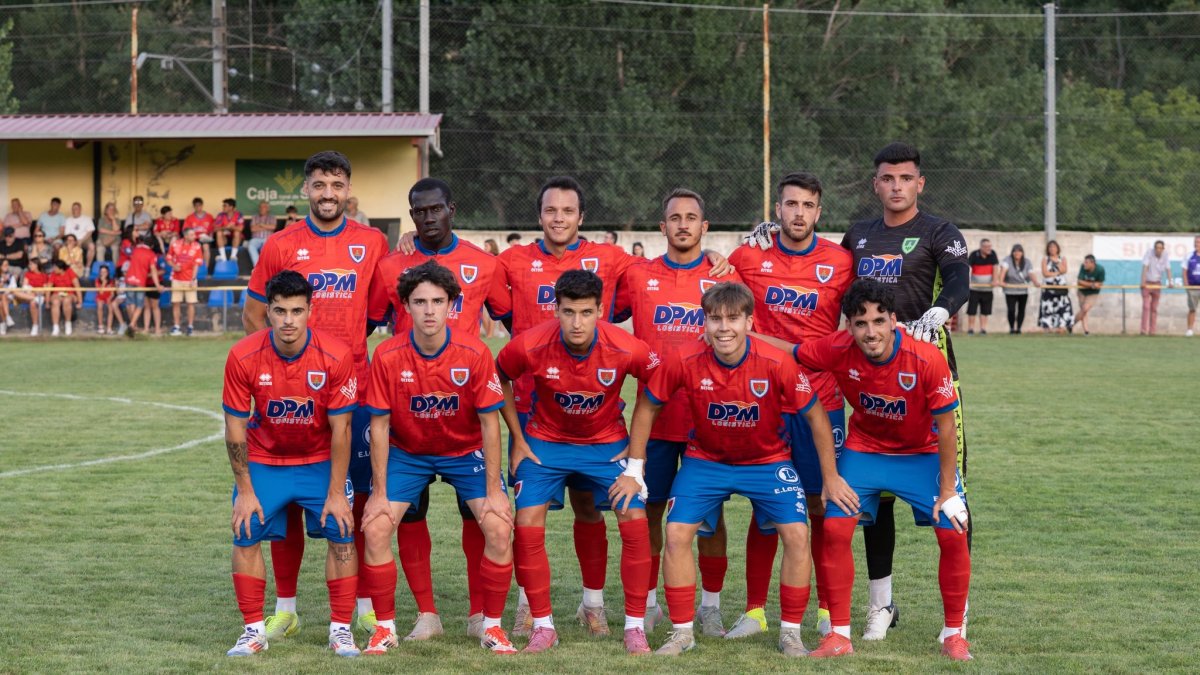 El once del Numancia en la segunda parte del partido ante el Guadalajara.