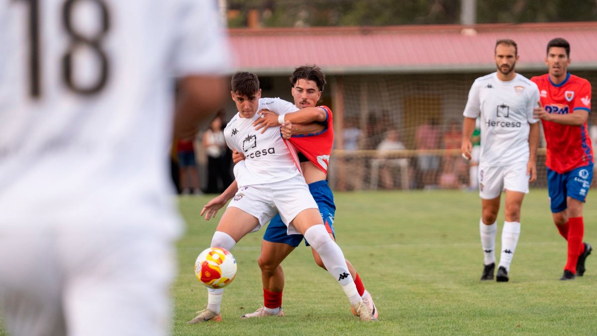 El Numancia dejó una buena imagen en la primera parte del partido ante el Guadalajara.