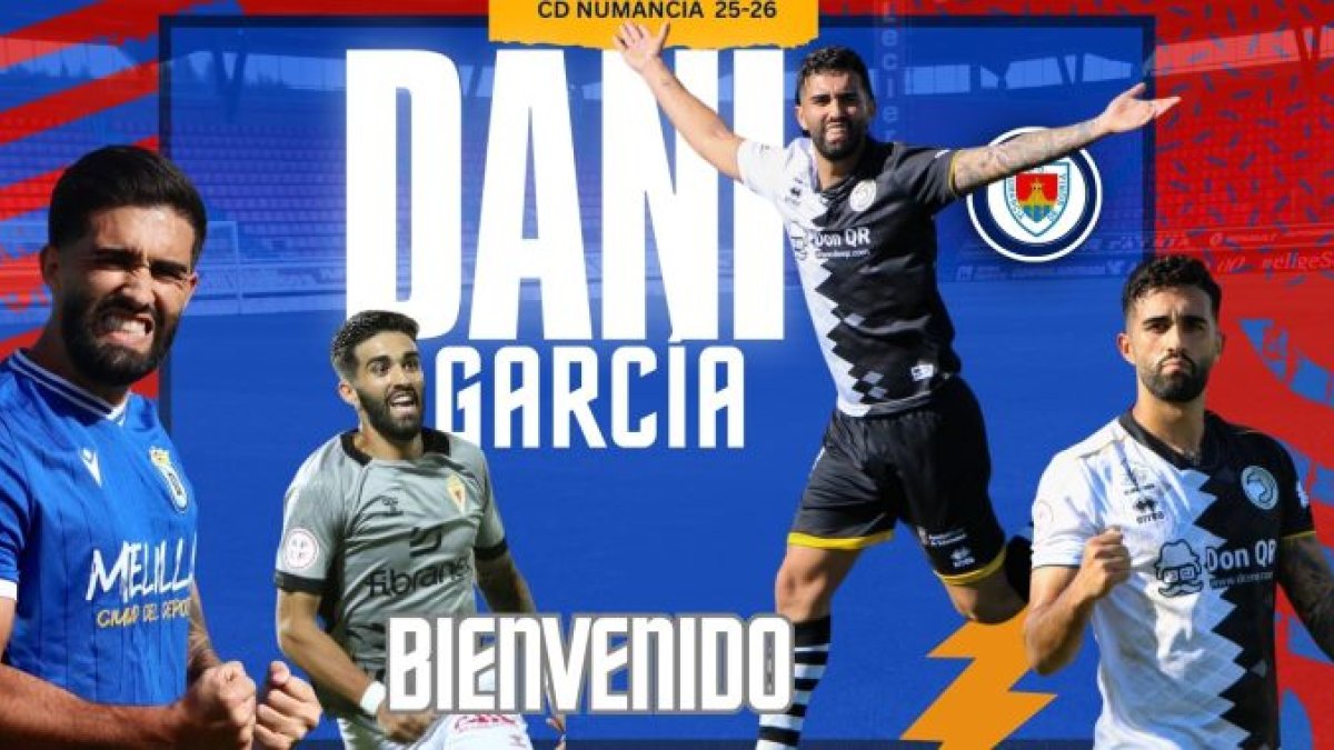 Dani García refuerza la línea ofensiva del Numancia.