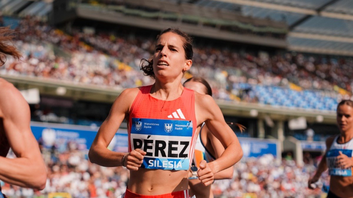 Marta Pérez, durante la cita de la Diamond League celebrada en Polonia.