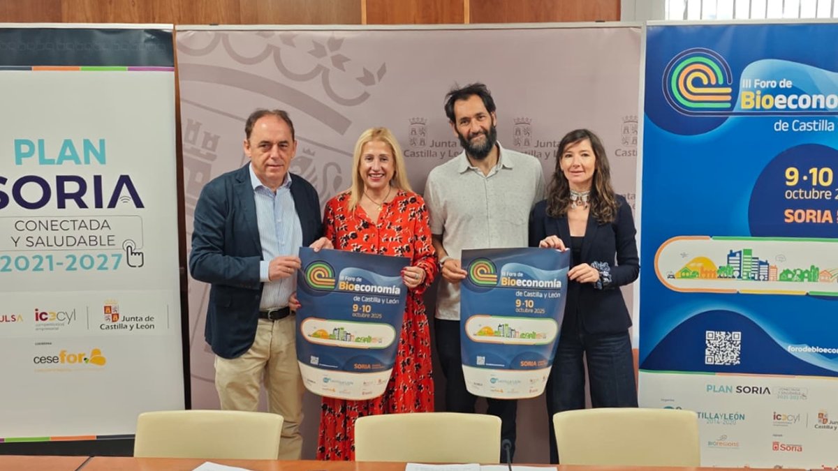 Presentación del III Foro de Bioeconomía de Castilla y León que se celebrará en Soria.