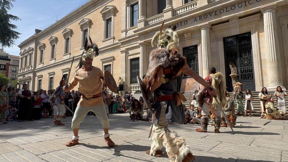 Actuación de Tierraquemada a las puertas del Museo Arqueológico Nacional de Madrid