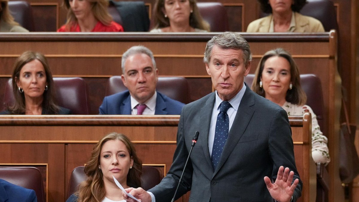 Alberto Núñéz Feijoó esta semana en el Congreso.
