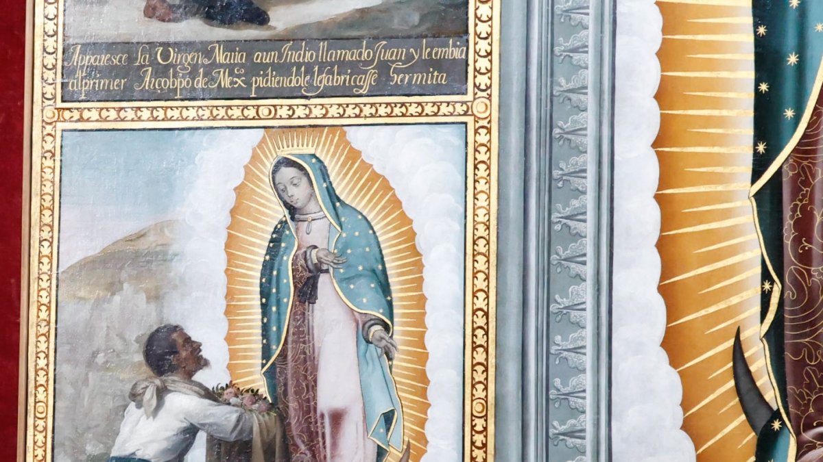 Detalle del cuadro que se expone en la iglesia conventual de las concepcionistas.