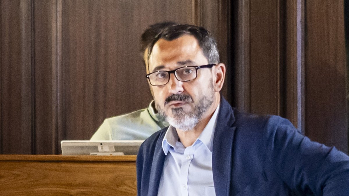 Javier Muñoz, en un pleno municipal.