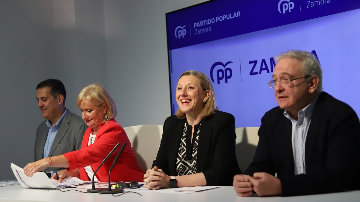La vicepresidenta de la Junta, Isabel Blanco, en la presentación del presupuesto en Zamora