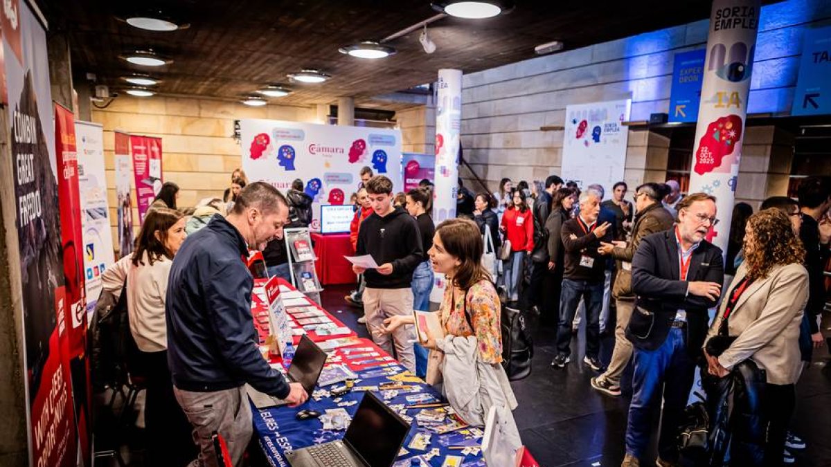 La Feria de empleo de Soria en la edición del año pasado.
