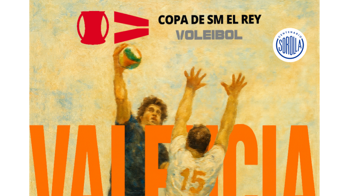 Cartel de la Copa del Rey de Voleibol que se celebrará en Valencia.
