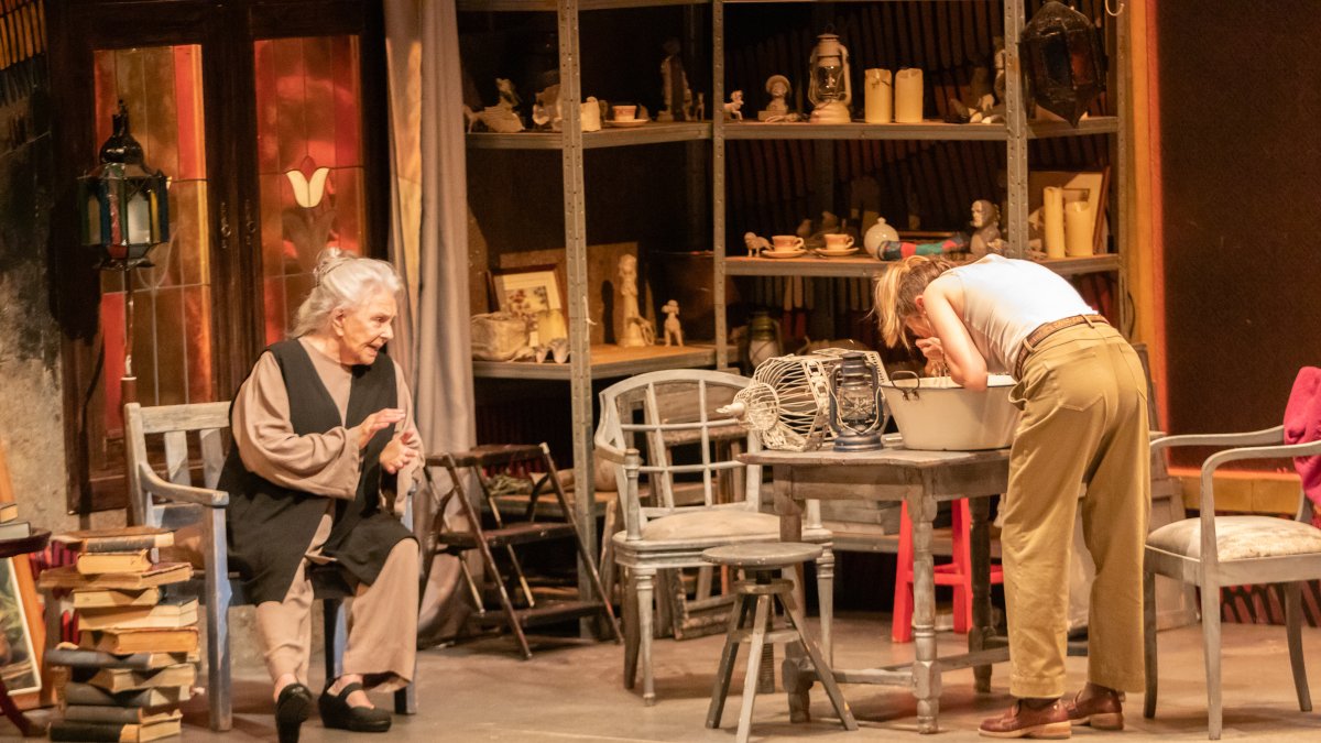 Representación este martes de 'Camino a la Meca' en el Centro Cultural Palacio de la Audiencia.