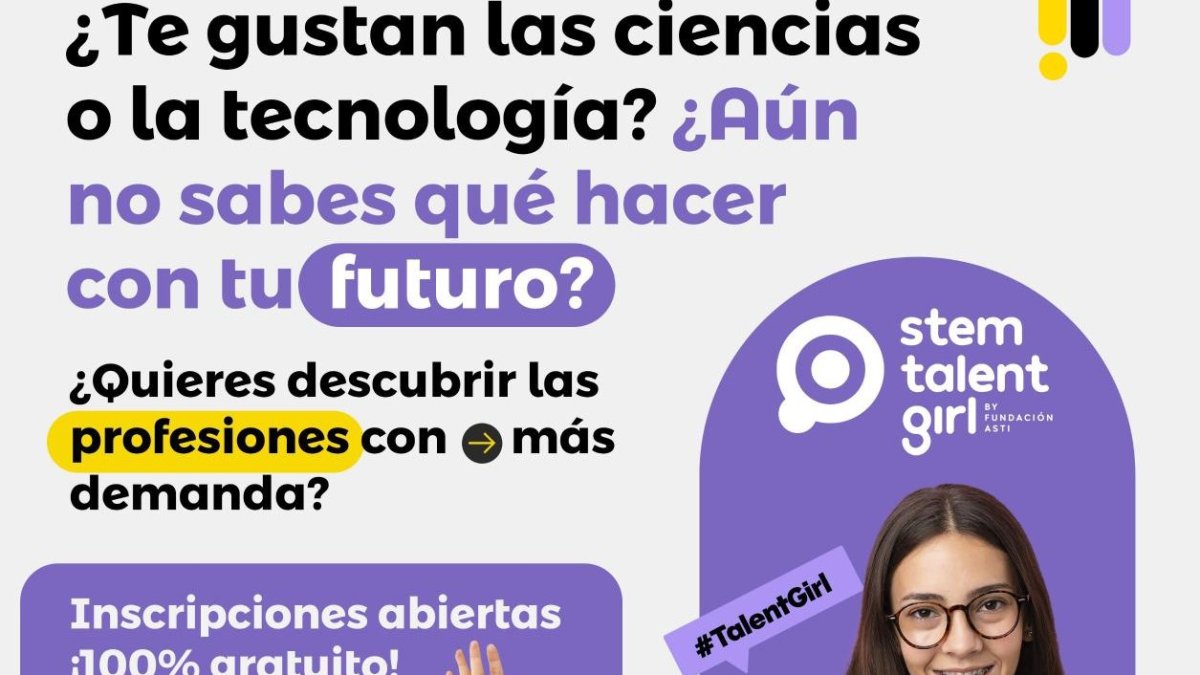 Cartel anunciador del STEM Talent Girl de Soria.