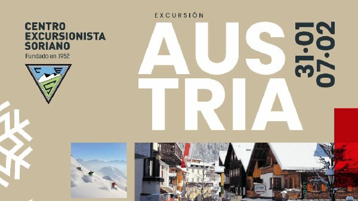 Cartel anunciador de la excursión a Austria.