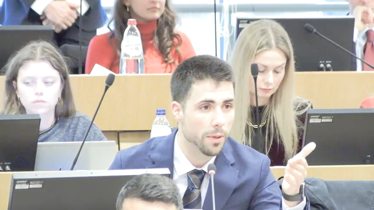 El coordinador de la Red SSPA, Mario Vega, en Bruselas.