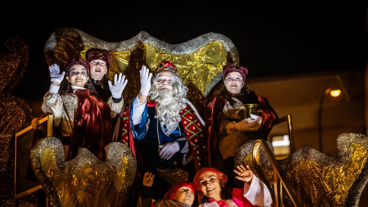El rey Melchor durante su visita a Soria el pasado año.