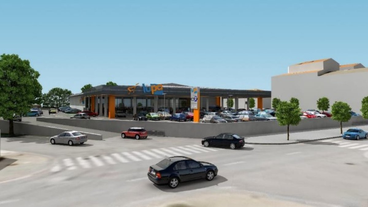 Recreación del futuro supermercado Lupa.