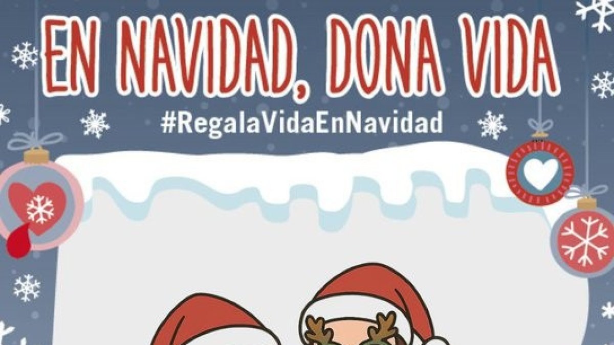Gráfico elaborado por dona sangre para llamar a la donación en Navidad.