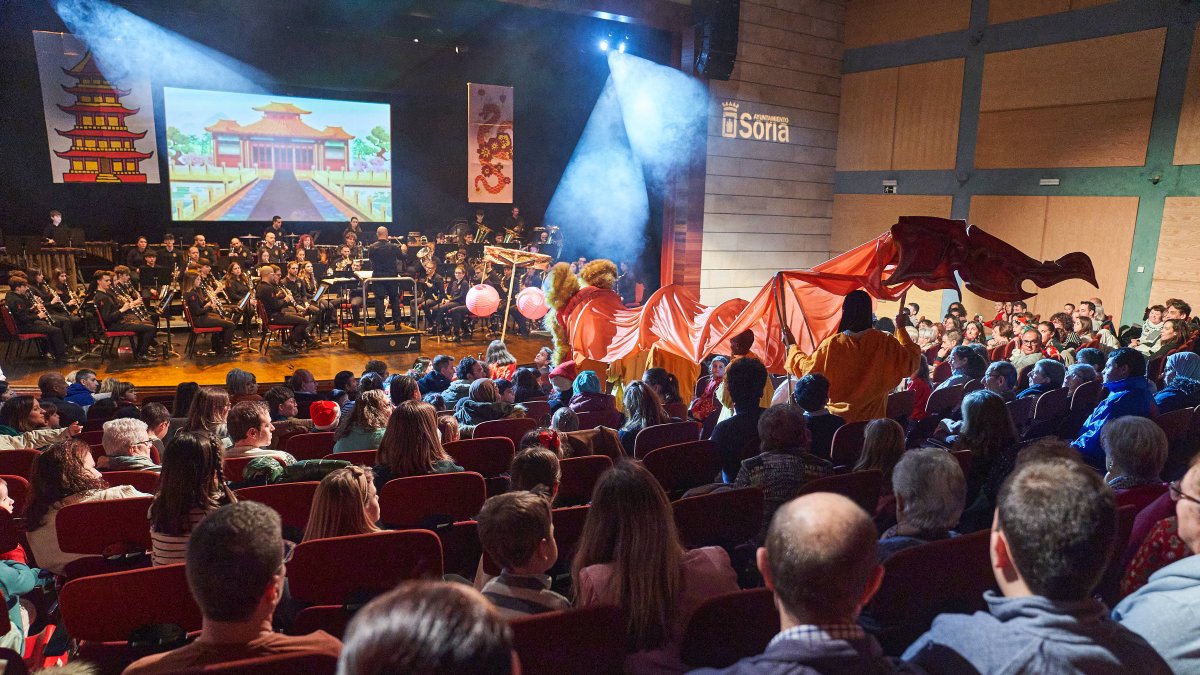 Un momento del concierto de Navidad de la Banda de Música, este sábado.