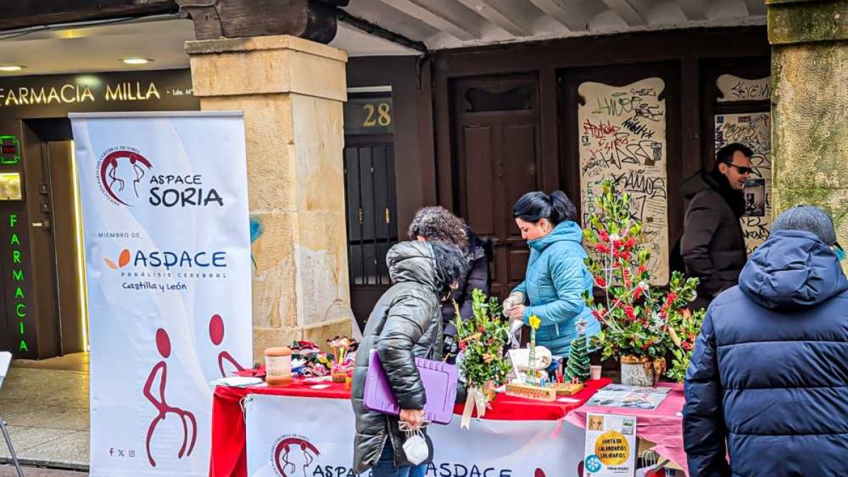 Aspace durante una actividad divulgativa en el centro de Soria.