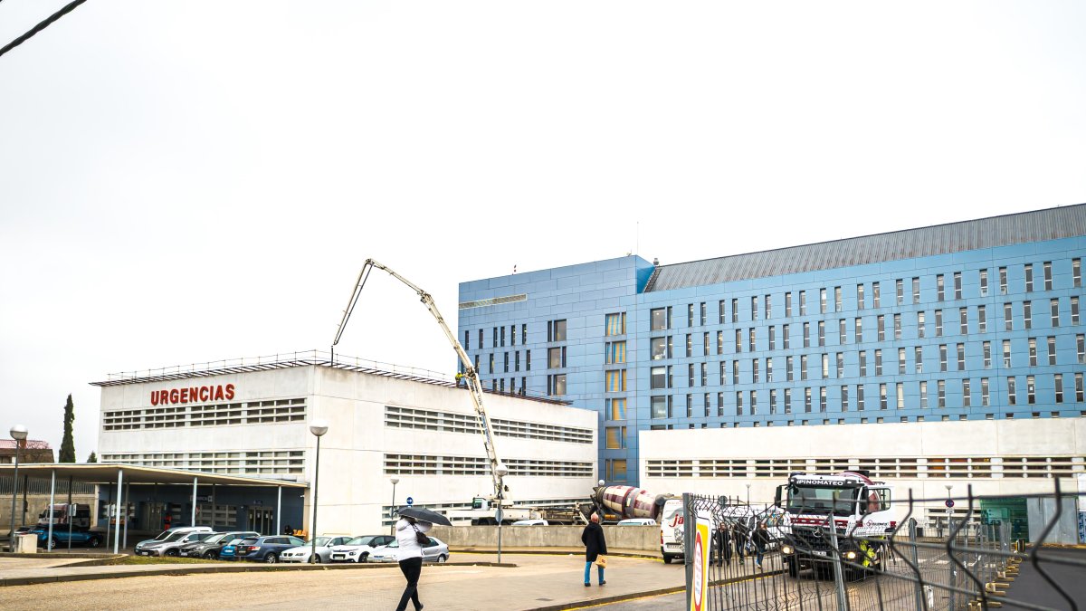 Estado actual de la última fase de las obras del Hospital Universitario Santa Bárbara de Soria.