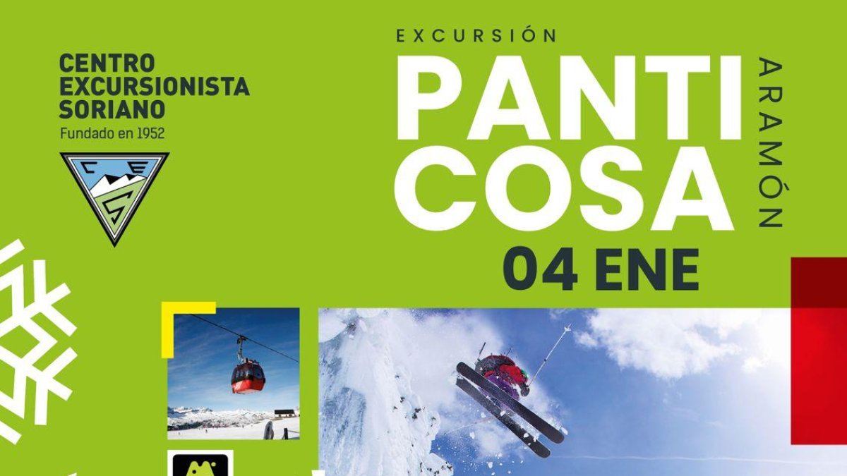 Cartel anunciador del viaje del CES a Panticosa.