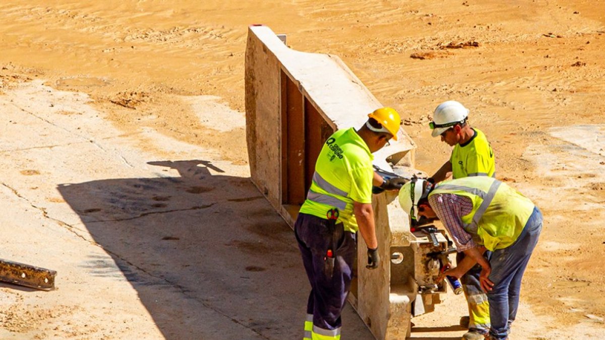 Trabajadores de la construcción.