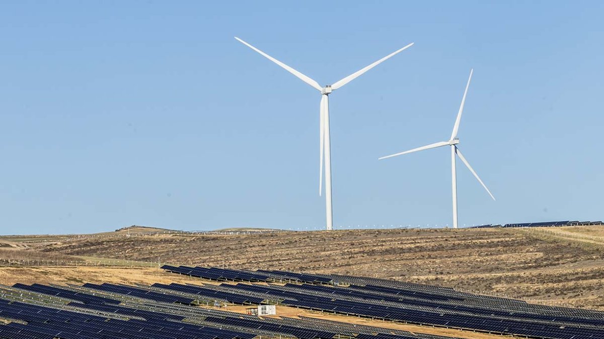 Parque eólico en la provincia de Soria.