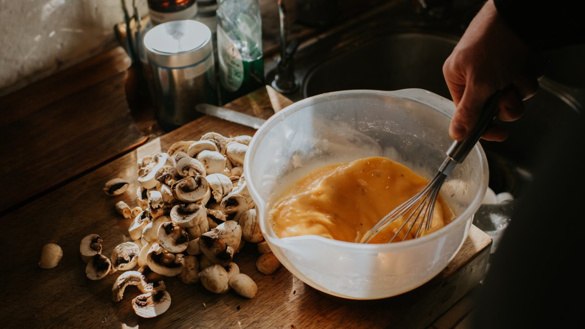 revuelto de setas con huevo