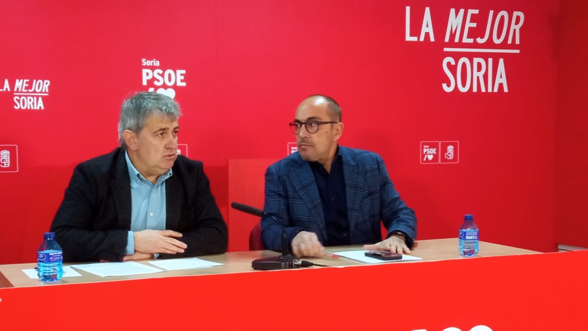 Javier Antón y Luis Rey en su comparecencia.