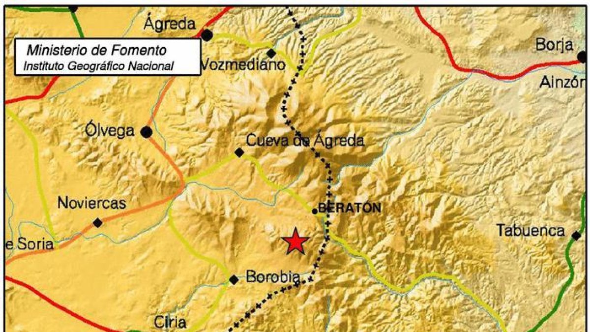 Localización de un terremoto ocurrido en la provincia.